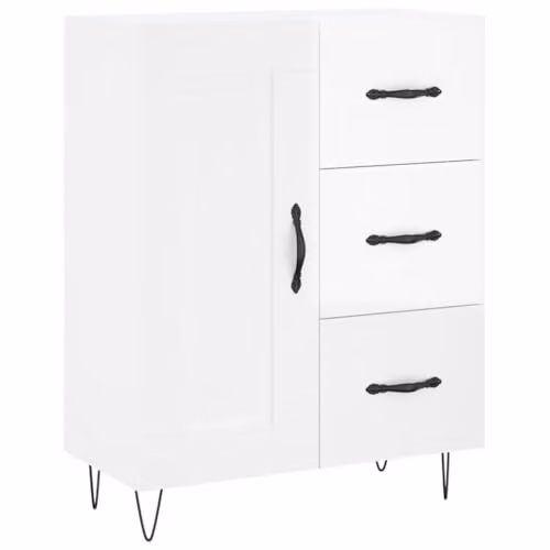 vidaXL High Gloss White Sideboard in Engineered Wood W/D/H: 69.5 x 34.0 x 90.0 cm