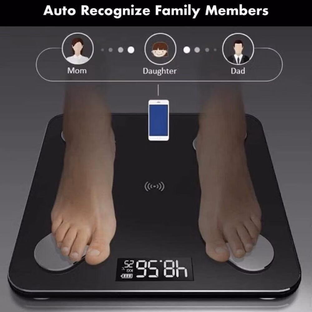 NESTLUNE Digital Electronic Bathroom Scales with LCD Display, Black – 5