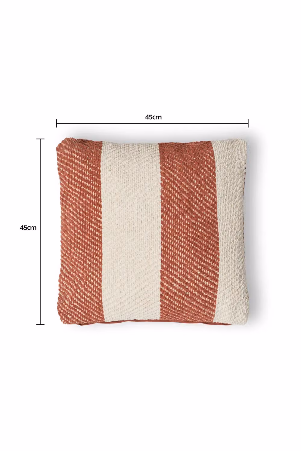BHS Orange Striped Square Chenille Cushion – 2