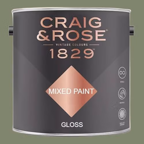 Craig & Rose 1829 Gloss Paint in Deep Adam Green, 2.5 l