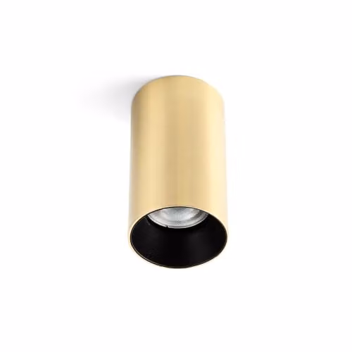 Netlighting Stan Surface Mounted Cylinder Downlight Ceiling Light in Gold/Brass with GU10 Socket
