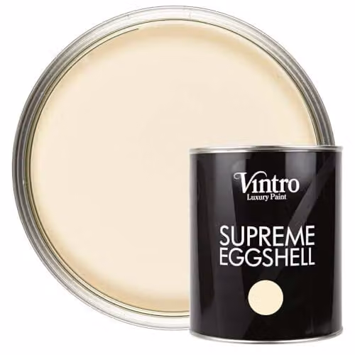 Vintro Buckingham Yellow Cream Satin Furniture Paint for Wood, Trim and Metal, 1 Litre