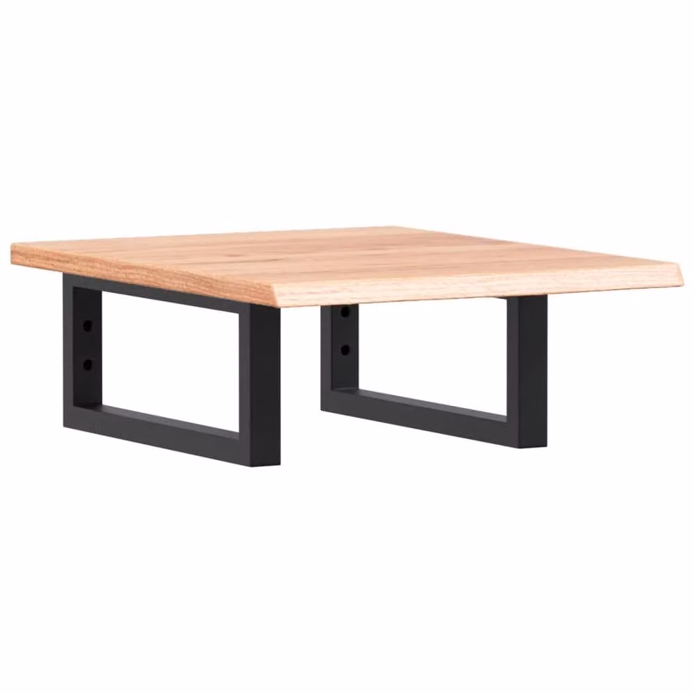 Berkfield Home Elegant Wall Mounted Basin Shelf in Brown Oak and Black Steel