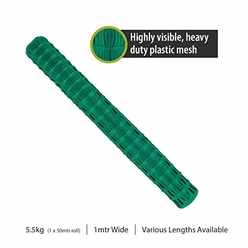 Pegdev Heavy Duty Green Plastic Barrier Fencing Mesh Netting, 50m – 2