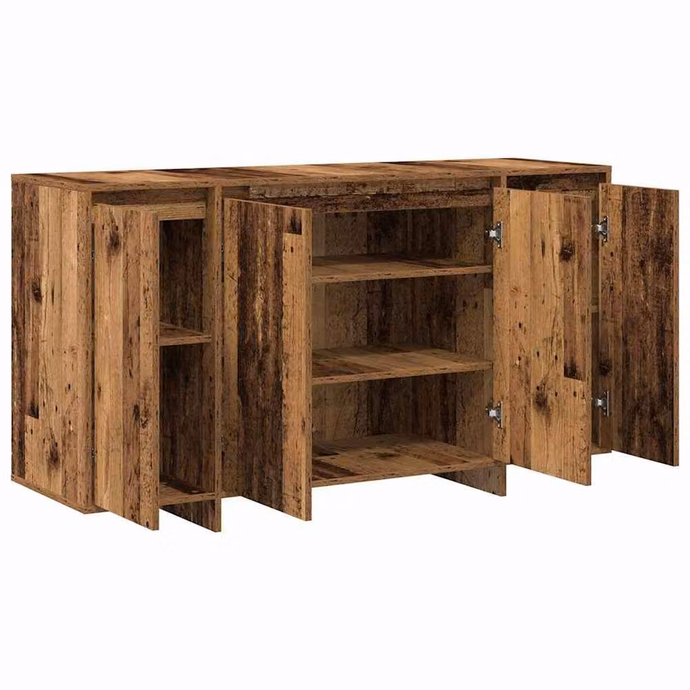 Berkfield Home Old Wood Sideboard in Brown, Solid Reclaimed Wood, W: 135 cm, D: 41 cm, H: 75 cm – 3