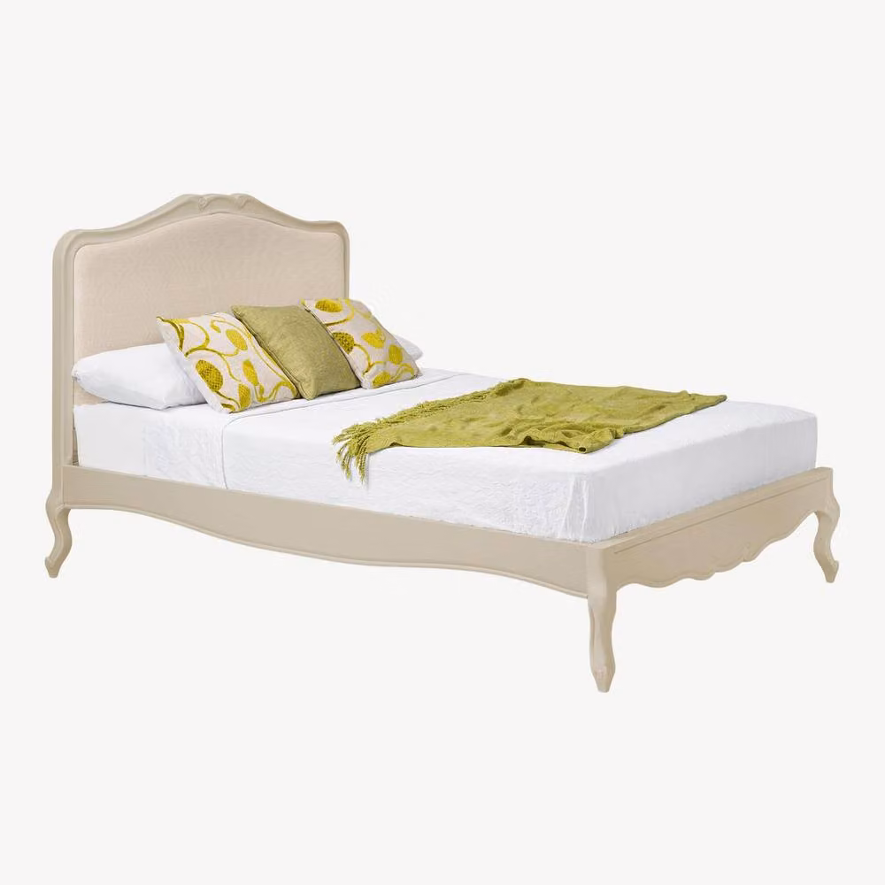 Statement Furniture Juliette French Style Super King Bed Frame in Champagne with Upholstered Headboard, H: 183 cm, W: 200 cm, D: 216 cm – 2