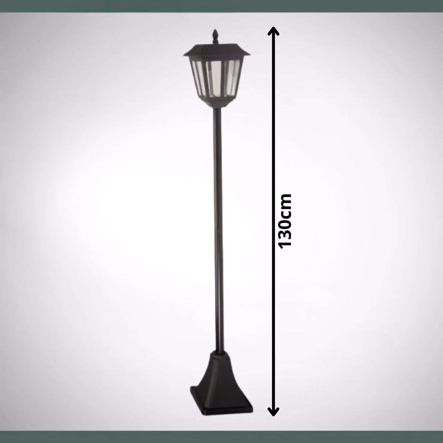 Marco Paul Black Steel Solar Powered Victorian Style Garden Lamp Post, Height: 130 cm – 3