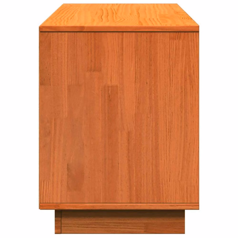 Berkfield Home Wax Brown Solid Wood Pine Shoe Cabinet W/D/H: 110 x 34 x 45 cm – 4