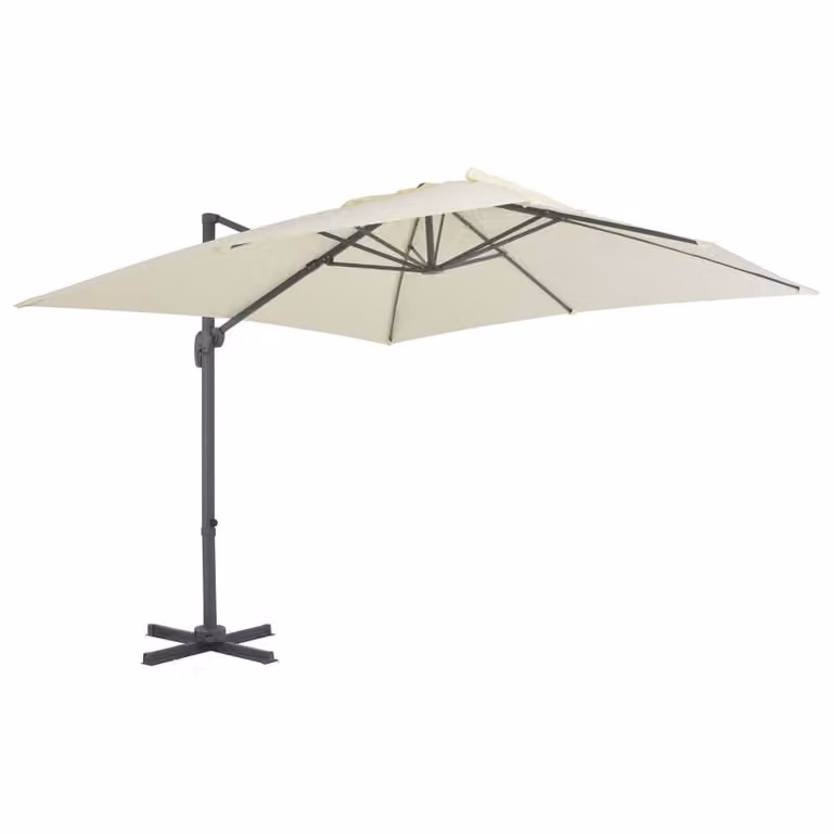 Berkfield Home Garden Parasol with Portable Sand Base in Beige