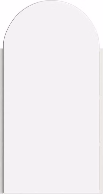 KEEPREAPER White Arched Corner Mirrored Cabinet, Wall Mounted Bathroom Storage, W: 40 cm, H: 80 cm