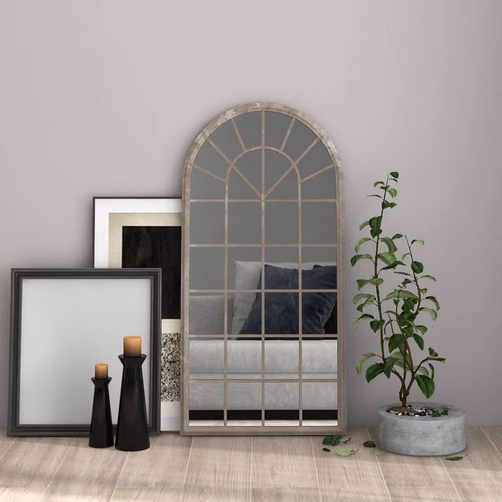 Berkfield Home Sand Rectangular Wall Mirror in Beige, W: 90 cm, H: 45 cm – 2