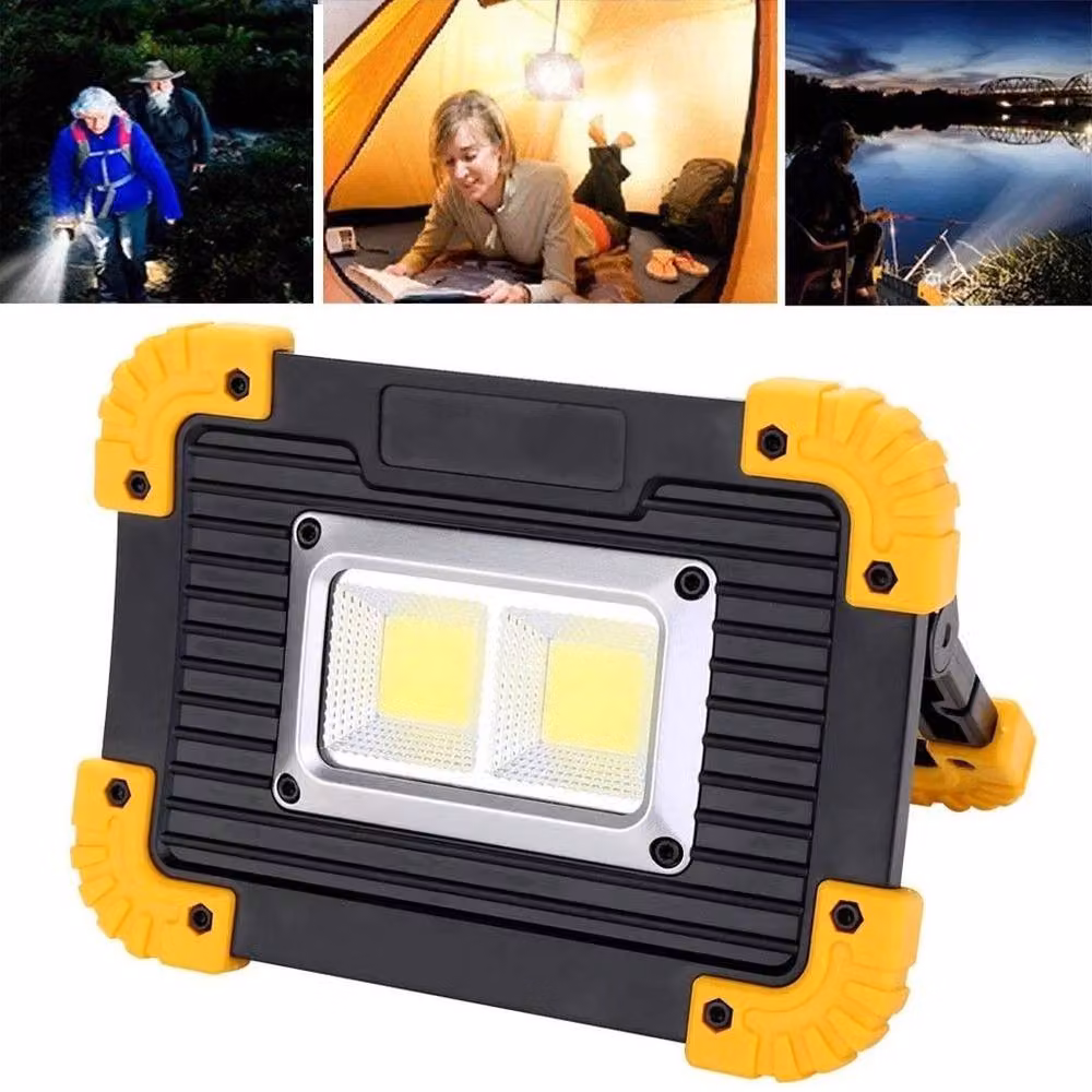 SPETLEK 2-Piece USB Rechargeable LED Work Floodlights in Black – 3