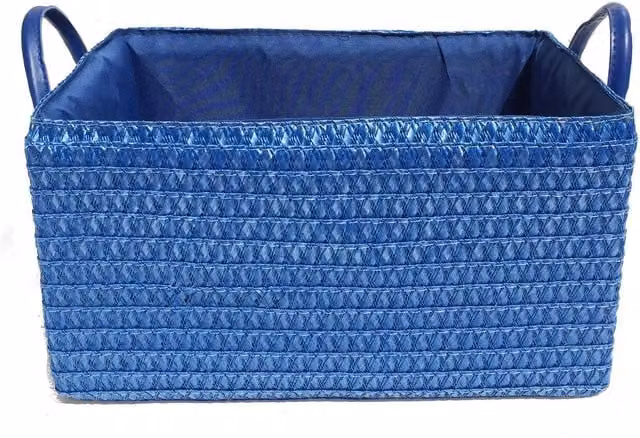 Topfurnishing Blue Neon Bright Baby Nursery Storage Basket with Handles