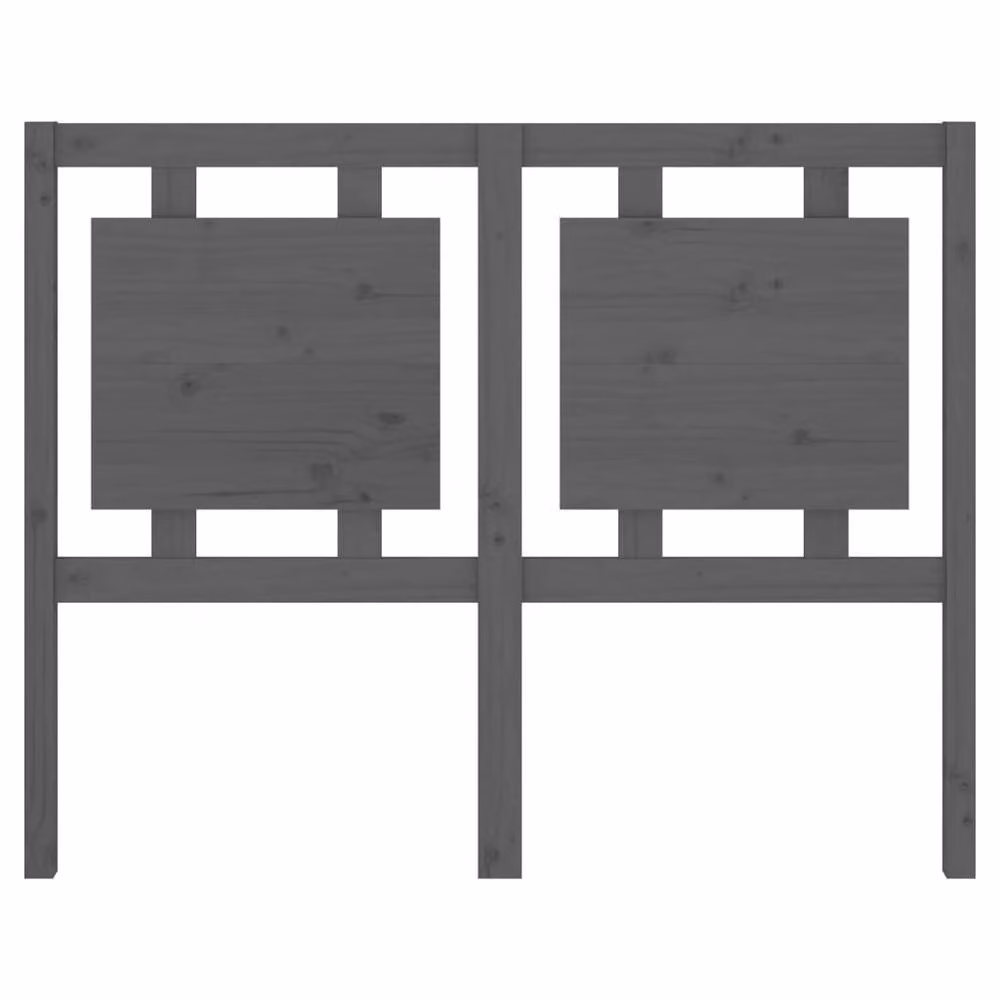 Berkfield Home Grey Rustic Solid Pine Wood Bed Headboard W: 125.5 cm, D: 4 cm, H: 100 cm – 3