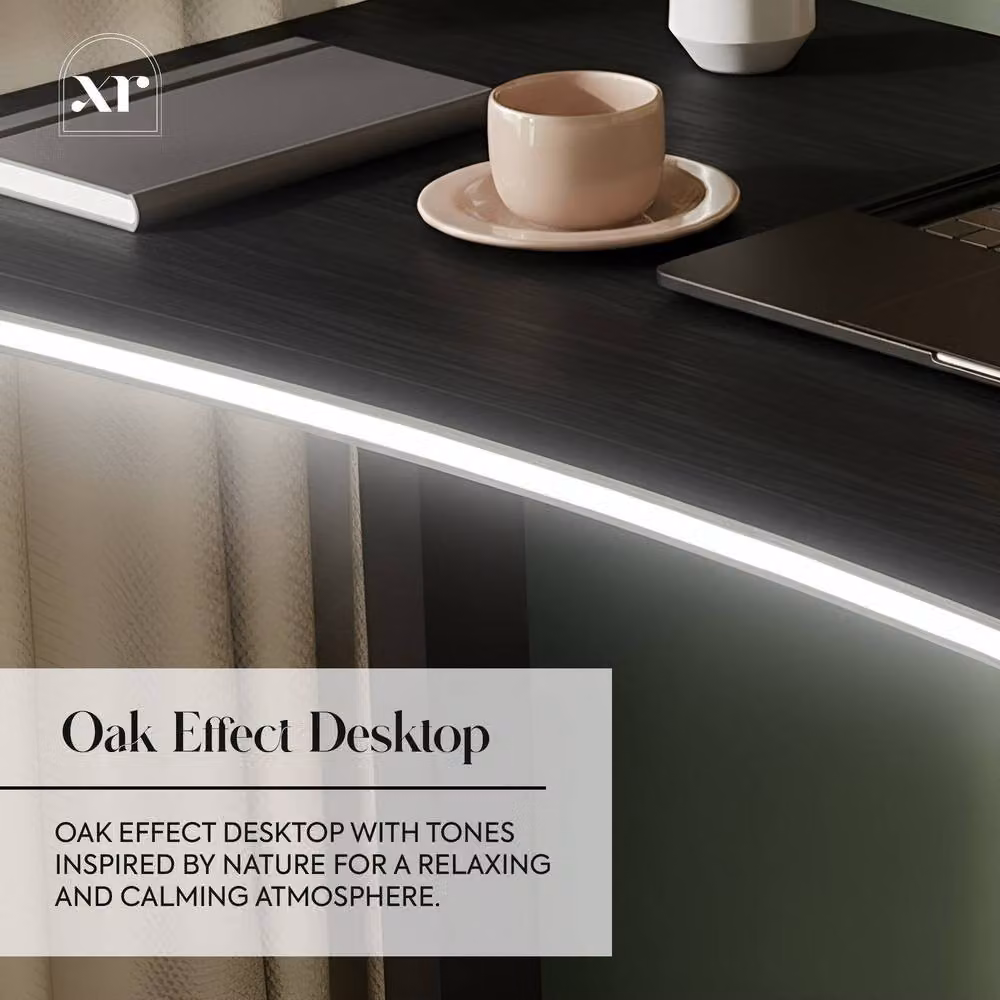 X Rocker Oka RGB LED Gaming Desk with Wireless Charging in Black – 5