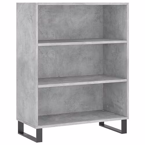 vidaXL Modern Freestanding Shelf Cabinet in Concrete Grey, W/D/H: 69.5 x 32.5 x 90 cm