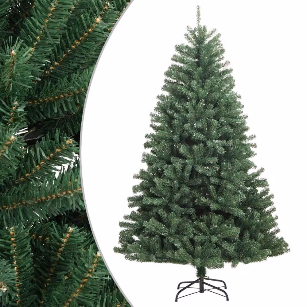 Berkfield Home Beautiful Green Artificial Hinged Christmas Tree with Stand, Height: 210 cm – 2