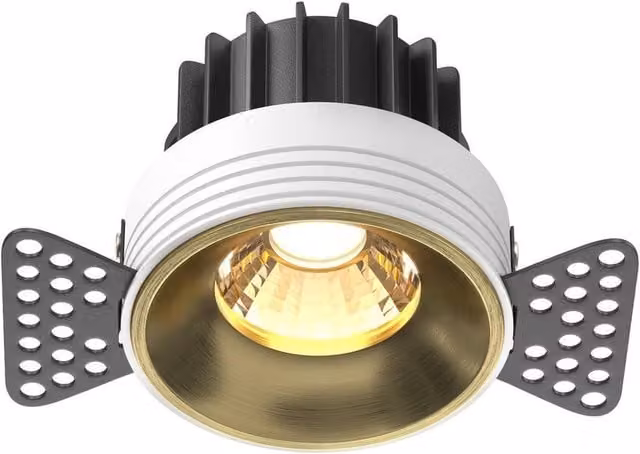 Netlighting Round Trimless Recessed LED Downlight in Gold/Brass, 3000K Warm White, 810lm – 1