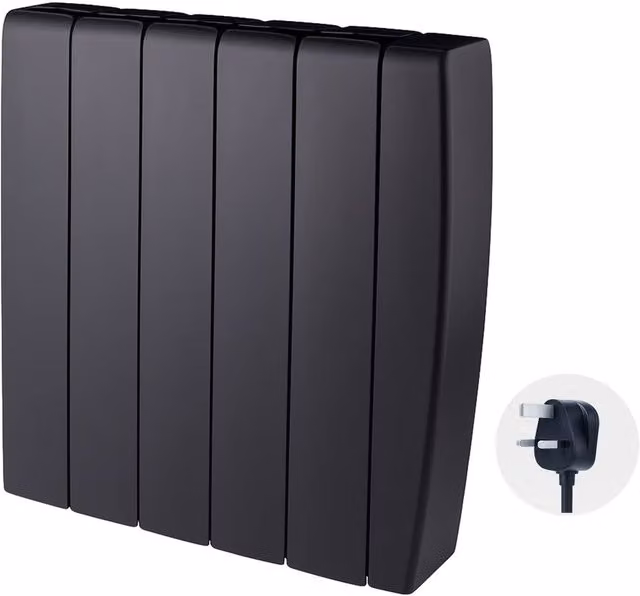 TCP Smart 1500W Black Ceramic Panel Electric Convector Radiator with WiFi and App Control – 4