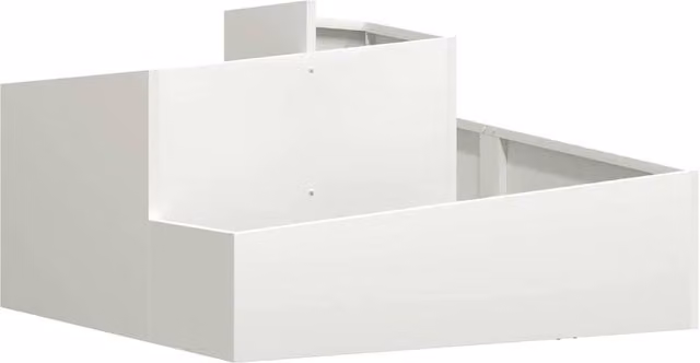 Berkfield Home Modern Rectangular Planter in White, W/D/H: 80 x 80 x 50 cm
