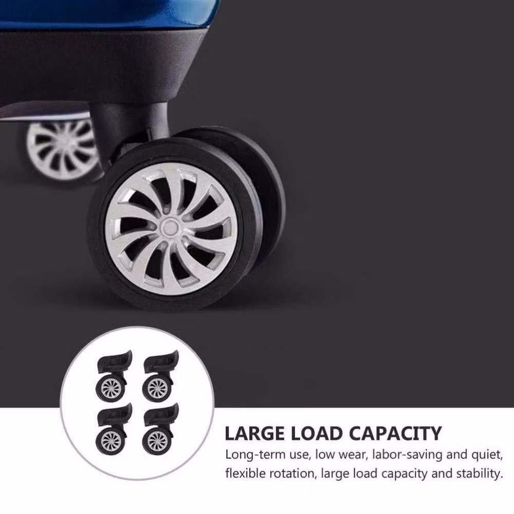 NESTLUNE 4-Piece Replacement Suitcase Wheels and Casters, Black – 4