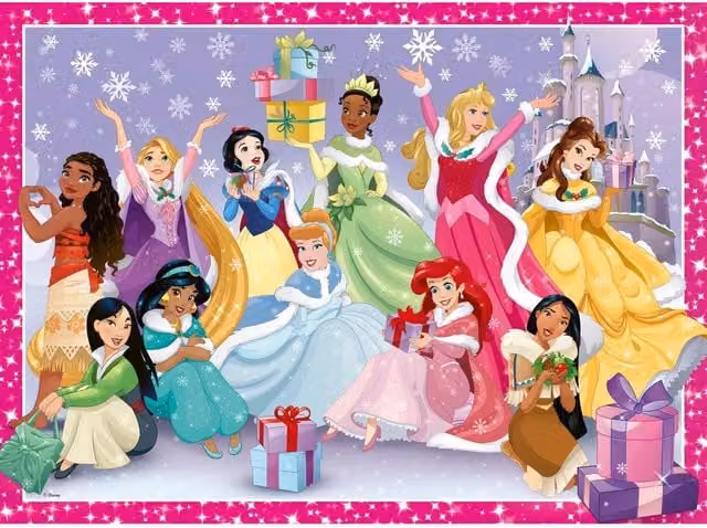 Disney Princess Christmas 200 Piece Floor Giant Jigsaw Puzzle, Multicolour