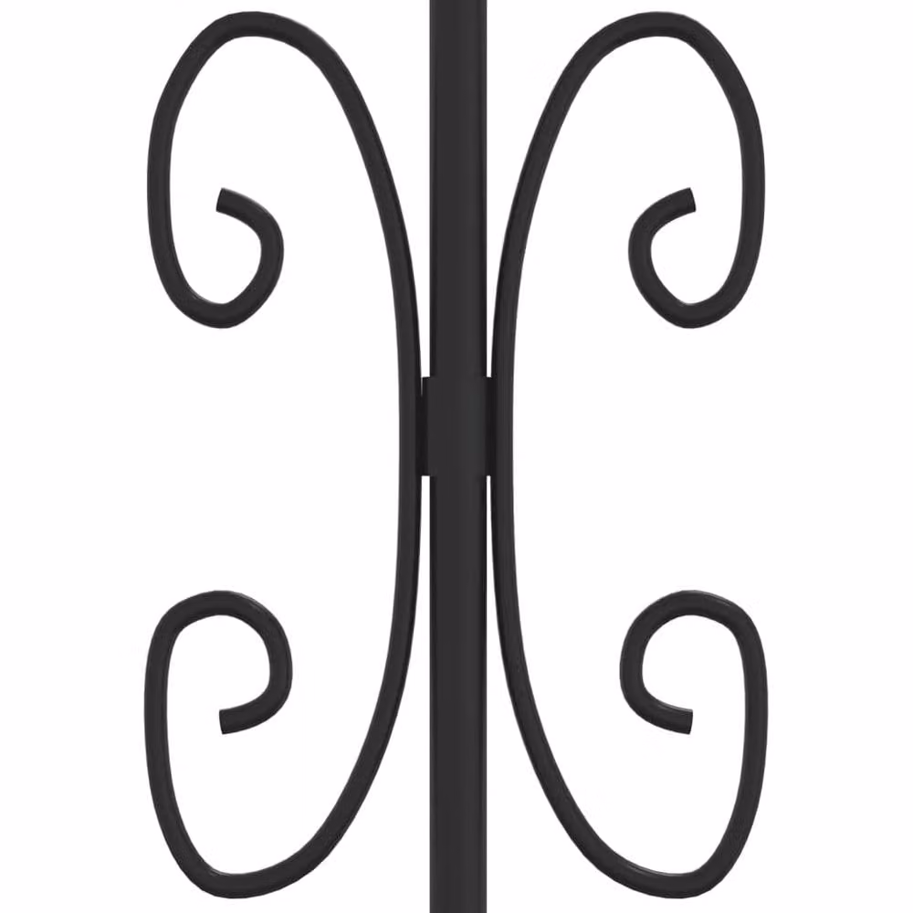 Berkfield Home Garden Fence with Spear Top in Black Powder-coated Steel, Height: 165 cm – 3