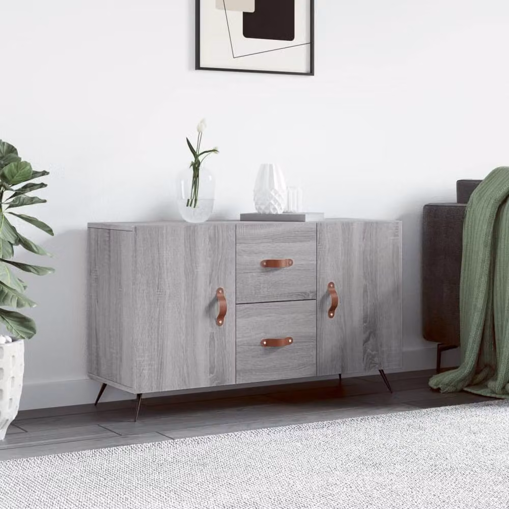 Berkfield Home Grey Sonoma Sideboard in Engineered Wood W/D/H: 100 x 36 x 60 cm – 2