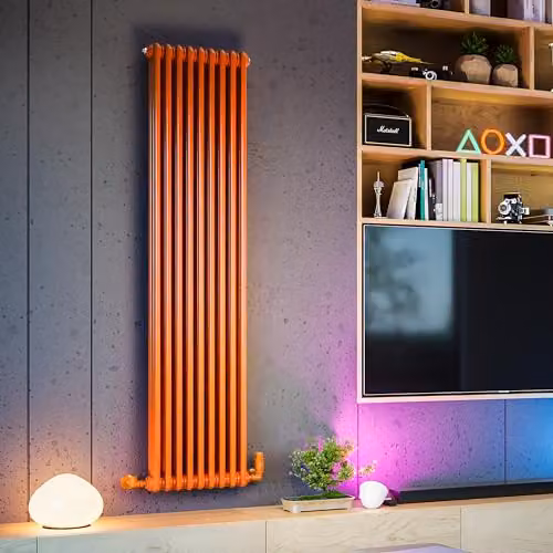 Terma Steel Radiator in Orange (RAL 2004), H 180 cm x W 42.9 cm – 1