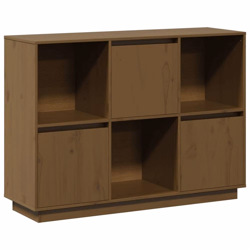 Berkfield Home Honey Brown Solid Wood Pine Sideboard W/D/H: 110.5 x 35 x 80 cm – 2