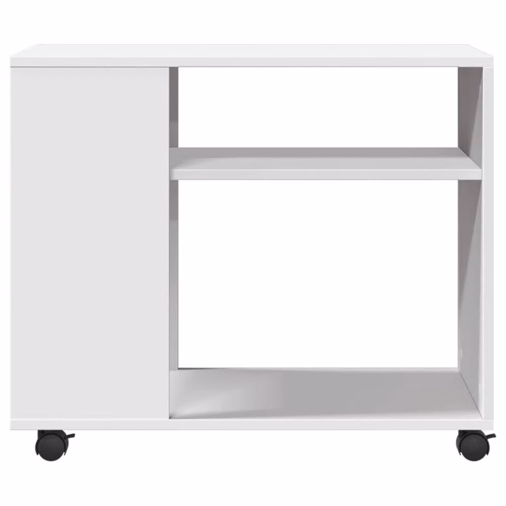 Berkfield Home White Side Table with Castors, W/D/H: 70 x 35 x 60 cm – 2
