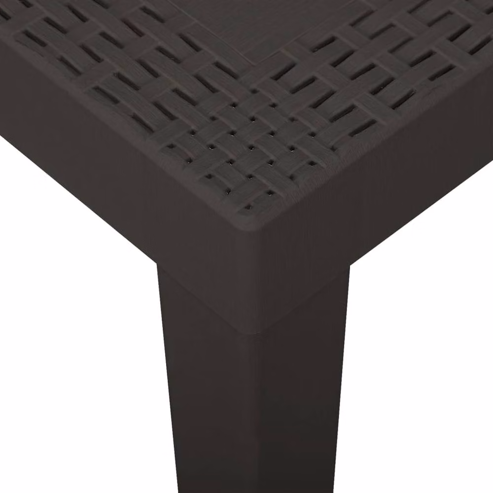 Berkfield Home Anthracite Garden Table in Black Plastic, W: 79 cm, D: 65 cm, H: 72 cm – 4
