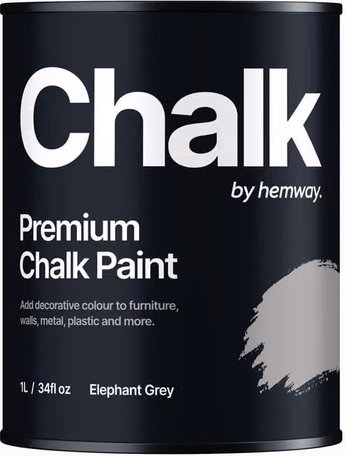 Hemway Chalk Paint Flat Matt in Elephant Grey, 1 l