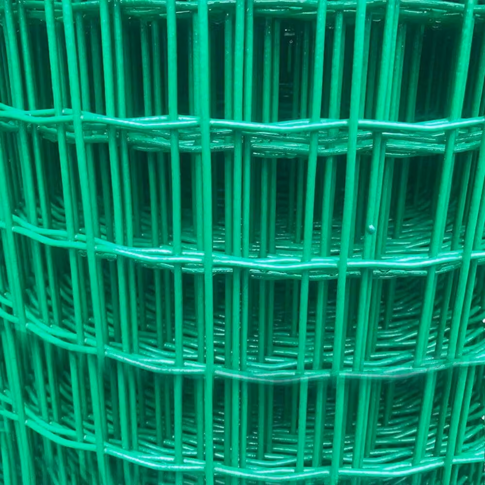 NESTLUNE Green Coated Wire Mesh Garden Fencing, 10 m Length, H: 15 cm, W: 100 cm – 3