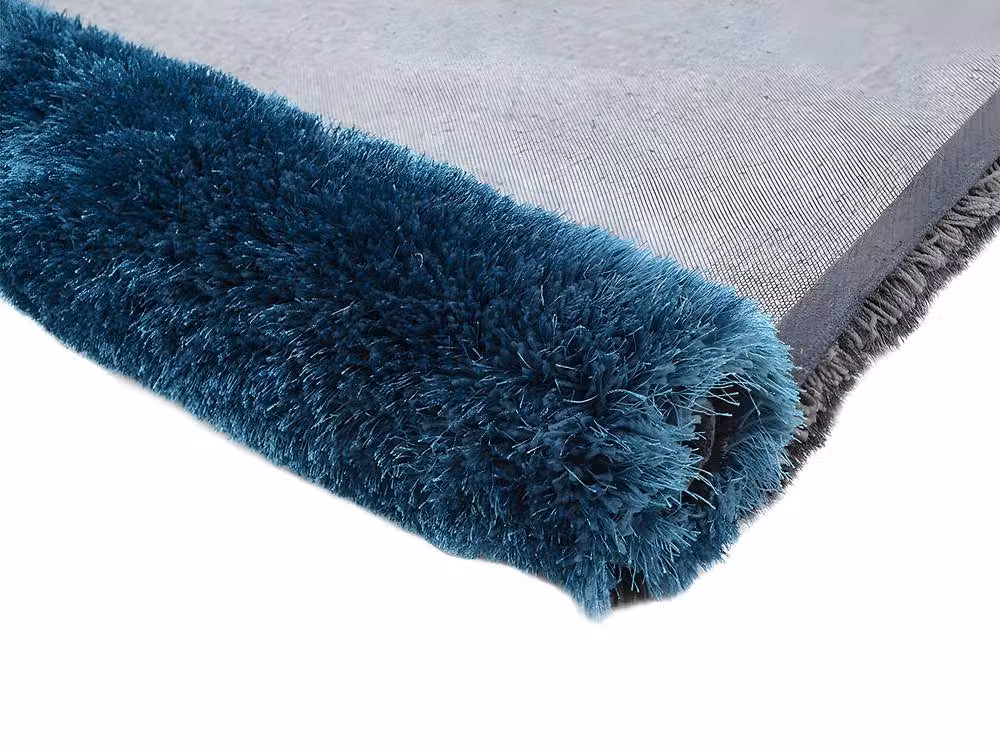 Vente-unique PIETRA Turquoise and Grey Shaggy Rug, W: 160 cm, L: 230 cm – 6