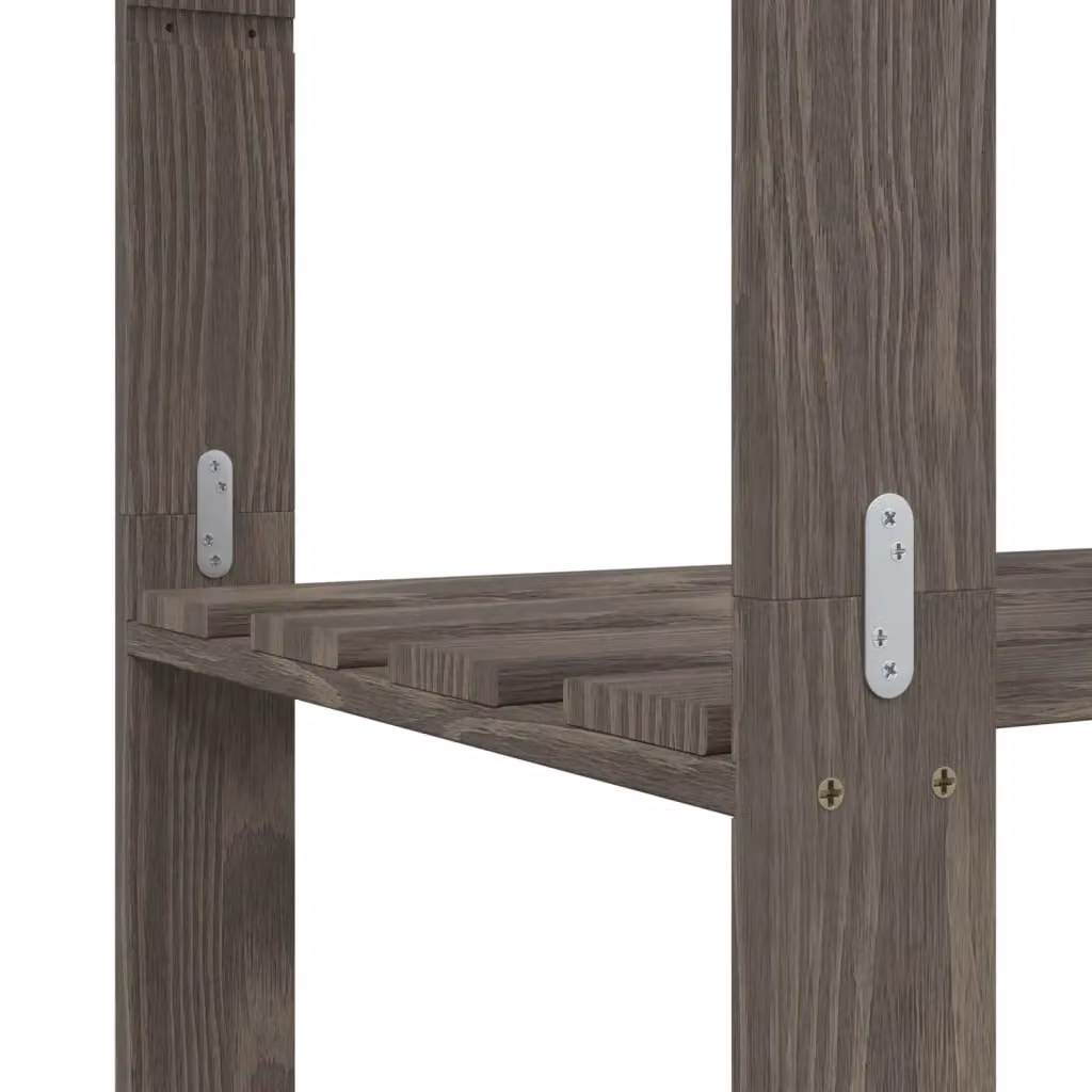 Berkfield Home 5-Tier Grey Solid Pine Wood Storage Rack, W/D/H: 80 x 38 x 170 cm – 3