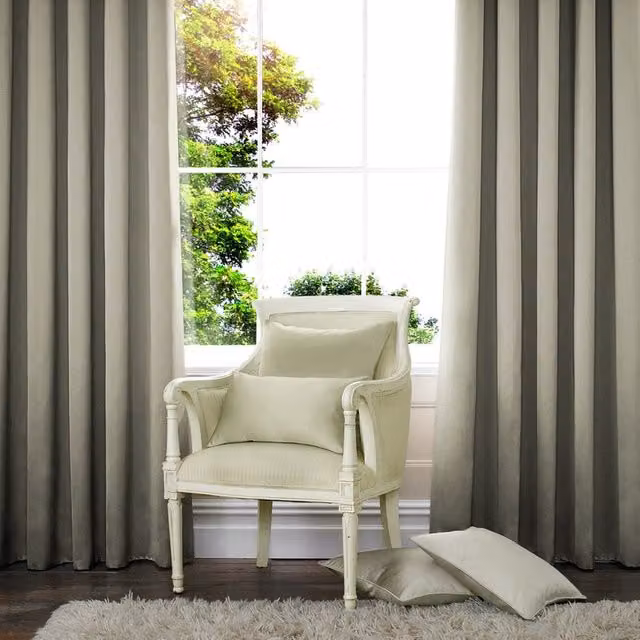 Terrys Tyrone Made to Measure Blackout Fabric Curtain Panel in Silver Grey