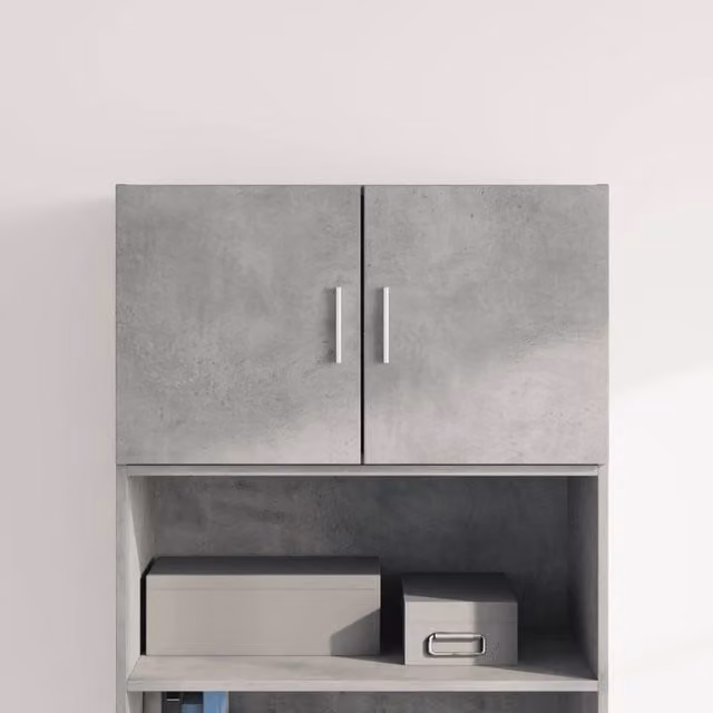 Berkfield Home Wall Mounted Cabinet in Concrete Grey, W: 70 cm, D: 42.5 cm, H: 40 cm