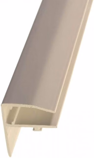 Storm PolyX PVC F Section Rafter Supported Profile, 16mm x 3m, White