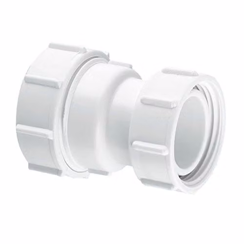 McAlpine T29-Ln Straight Multifit Coupling Nut 1.5 Inch White