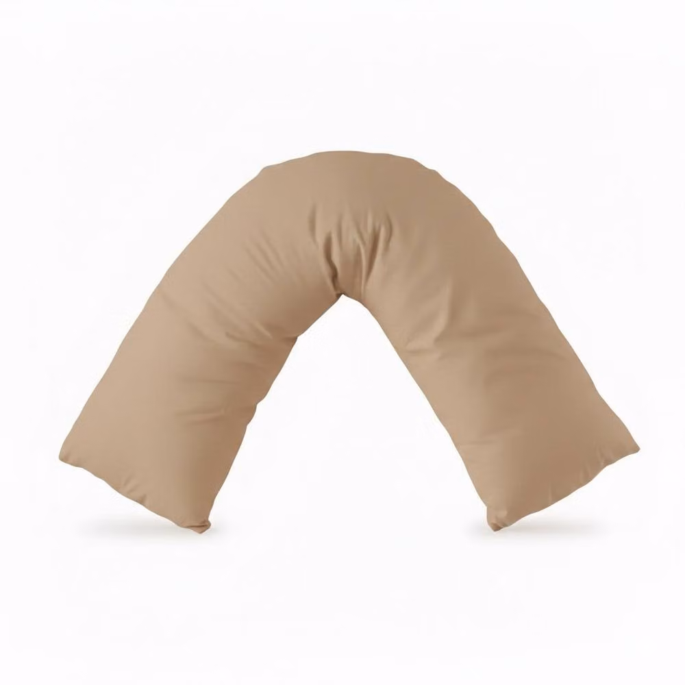 Snug City V Shape Maternity Pillowcase in Beige Polycotton – 2