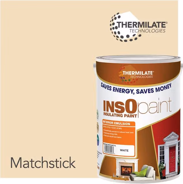 THERMILATE TECHNOLOGIES Low Emission Water Based Interior Emulsion Dispersion Paint in White, 5 l