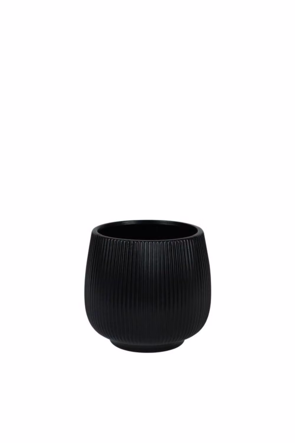 KDMD Hortus Lisbon Ceramic Tabletop Pot in Matt Black, 2 Pack, W/D/H: 12.5 x 13 x 14 cm – 2