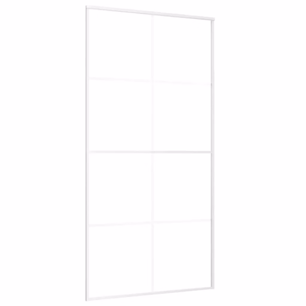 Berkfield Home White Sliding Door with Frosted ESG Glass and Aluminium, W: 102.5 cm, H: 205 cm – 2