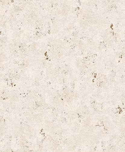 Grandeco Even Authentic Textured Distressed Concrete Stone Wallpaper in Copper Taupe and Beige – 1