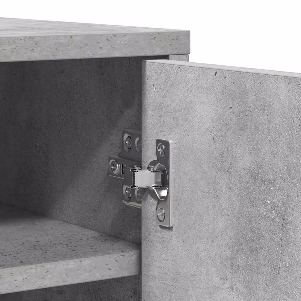 Berkfield Home Shoe Cabinet in Concrete Grey, W/D/H: 60 x 35 x 92 cm – 2