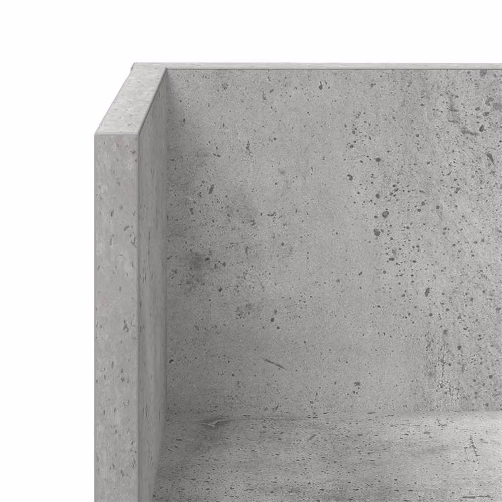 Berkfield Home Wall Mounted Shelves, 2 Pack, Grey MDF, W: 100 cm, D: 16.5 cm, H: 16.5 cm – 2