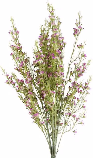 Purple Artificial Foliage Stems with Small Flowers