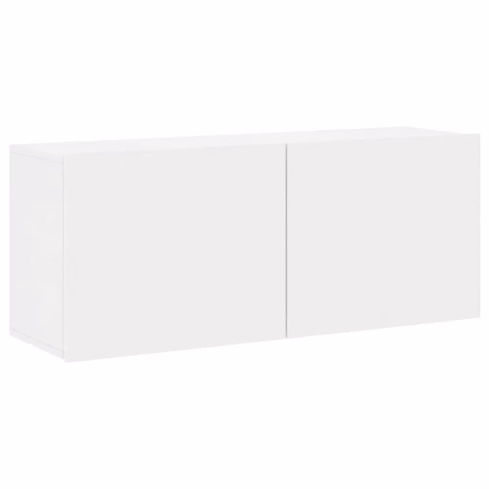 Berkfield Home Wall-mounted TV Cabinet in White, W/D/H: 100 x 30 x 41 cm – 3
