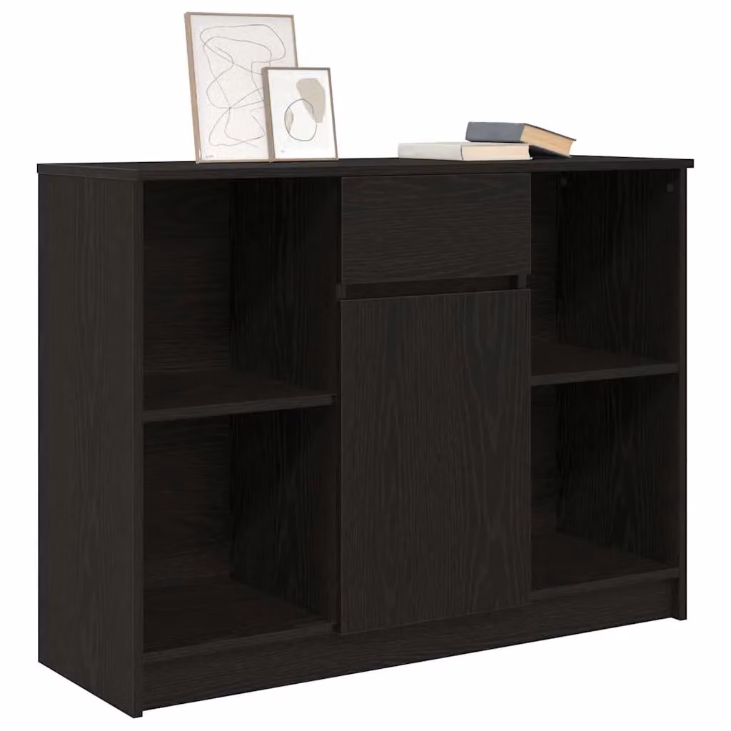 Berkfield Home Black Oak Sideboard with Drawer, W/D/H: 101 x 35 x 76 cm – 3